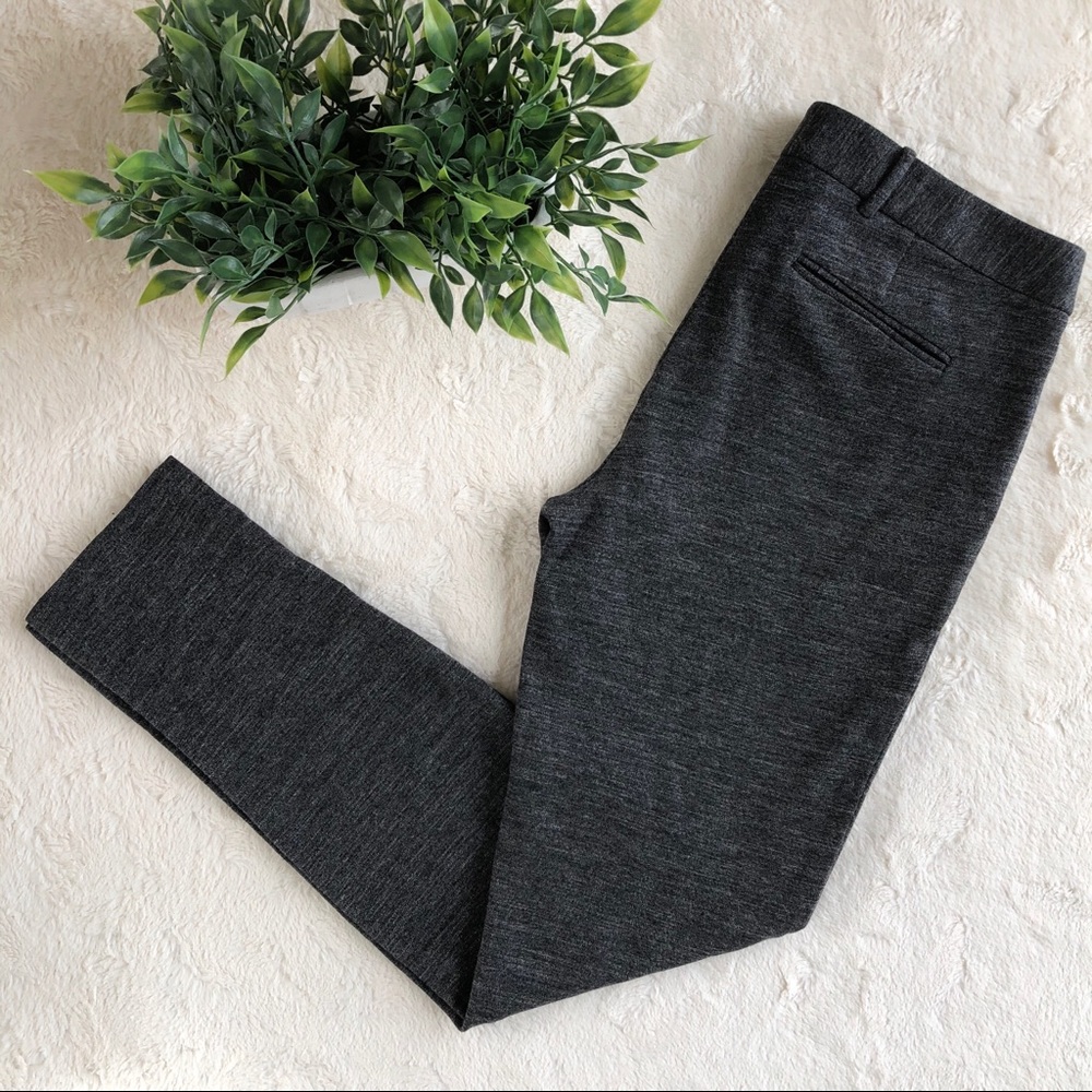 Theory heathered gray ponte knit skinny pants 8